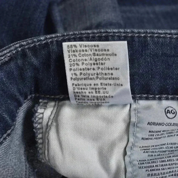 AG Adriano Goldschmied The Farrah  Skinny Crop High Rise Blue Size 27 - Picture 11 of 15